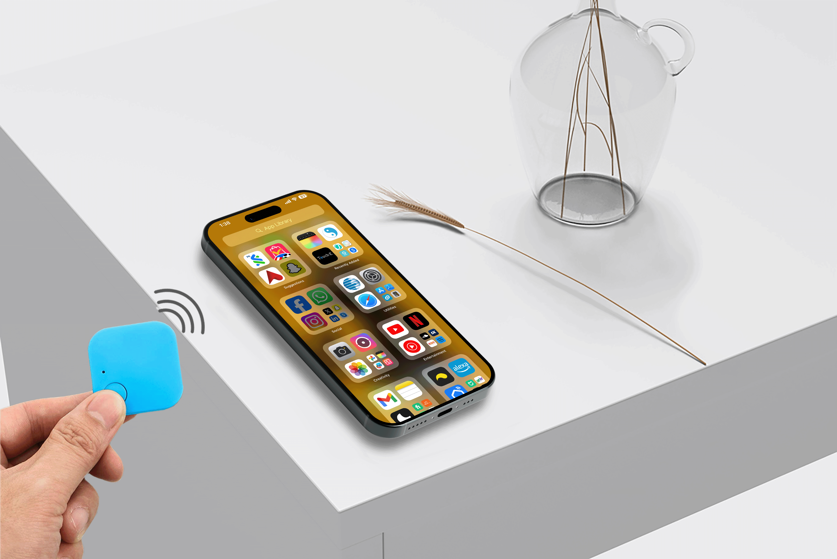 Tapping the Detox Tag blocks distracting apps